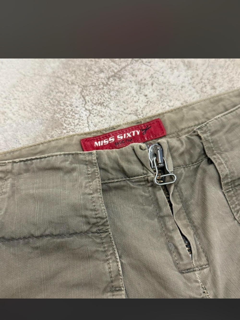 Miss Sixty Olive Green Wide-Leg Cargo Jeans - Picture 2 of 6
